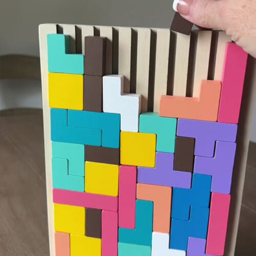 Puzzle Tetris Éducatif en Bois photo review